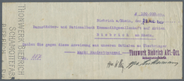 Biebrich, Thonwerk Biebrich AG Schamottefabrik, 100 Tsd. Mark, 29.8.1923 (Datum Gestempelt), Maschinengeschriebene... - [11] Emissions Locales