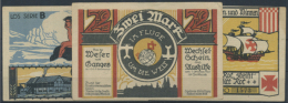 Bremen, Bund Der Auslandsdeutschen, 50 Pf., 1, 2 Mark, 1.10.1921, Mit KN, Erh. II-III, 3 Scheine (D) - [11] Local Banknote Issues