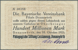 Donauwörth, Pädagogische Stiftung Cassianeum, 100 Mio. Mark, 10.10.1923, Erh. IV; 5 Mrd. Mark,... - [11] Emissions Locales