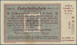 Kiel, Landesbank Der Provinz Schleswig-Holstein, 0,1506 G Feingold, 11.11.1923 - 5.1.1924, KN 5 Mm, Erh. II- (D) - [11] Emissions Locales