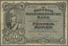 Deutsch Ostafrika: 50 Rupien 1905, Ro.902d In Stärker Gebrauchter Erhaltung Mit Etlichen Knicken Und Flecken.... - Deutsch-Ostafrikanische Bank