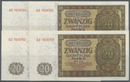 Set Mit 15 Banknoten 20 Mark 1948, Ro.344d Mit Fortlaufender Seriennummer. Erhaltung: UNC (15 Banknoten) (D) - Andere & Zonder Classificatie