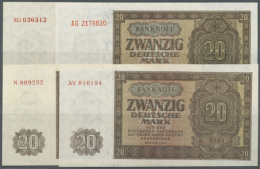 Set Mit 11 Banknoten 20 Mark 1948 UdSSR- Und DDR-Druck Ro.344a,b,c,d In Leicht Gebraucht Und Dazu 7 X 20 Mark Mit... - Autres & Non Classés