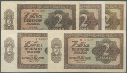 Set Mit 10 Banknoten 2 Mark 1948, Dabei UdSSR- Und DDR-Druck, Jeweils Laufende Serie Und Ersatznote Ro.341a,b,c,d,e... - Andere & Zonder Classificatie