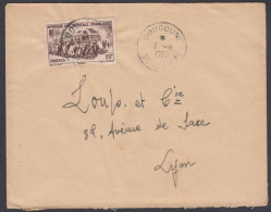 French West Africa 1952, Airmail Cover Bougouni To Lyon W./postmark Bougouni - Covers & Documents