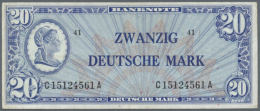 Bundesrepublik: 20 Deutsche Mark O.D.1948, Ro.246a, Mehrere Waagerechte Und Senkrechte Knicke, Sowie Knicke An Den... - Andere & Zonder Classificatie