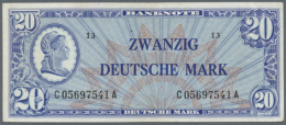 Bundesrepublik: 20 Deutsche Mark O.D.(1948), Ro.246a In Gebrauchter Erhaltung, Senkrechter Mittelknick, Eckknick... - Other & Unclassified