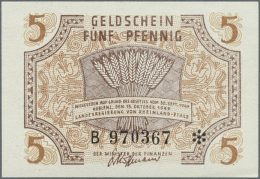 Rheinland-Pfalz, Landesregierung, 5 (Serie B), 10 (Serie C), 50 Pf., 15.10.1947; 5 Und 10 Pf. Erh. I, 50 Pf. Erh.... - Andere & Zonder Classificatie