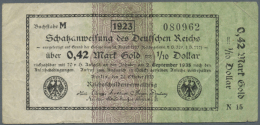 0,42 Mark Gold = 1/10 Dollar 1923, Ro.142a In Stärker Gebaruchter Erhaltung Und 2,10 Gold = 1/2 Dollar 1923,... - Andere & Zonder Classificatie