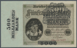Deutsches Reich: 500 Millarden Mark Überdruck Auf 5000 Mark 1923, Ro.121b, Minimal Bestoßene Ecke Oben... - Autres & Non Classés