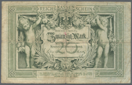 Deutsches Reich: 20 Mark Reichskassenschein 1882, Ro.7 In Stark Gebrauchter Erhaltung Mit Mehreren Knickstellen,... - Autres & Non Classés