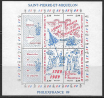 St. Pierre Et Miquelon Bloc De Feuille Neufs Sans Charniére, Bloc 3, Coté 11,50 Euros, Y & T,  MINT NEVER HINGED - Blocchi & Foglietti