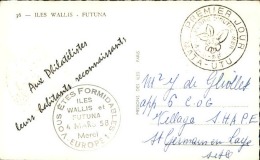 WALLIS & FUTUNA - Oblitération 1 Er Jour De Mata Utu Sur Carte Postale Pour La France , Cachet Europe1- A Voir - L  4181 - FDC