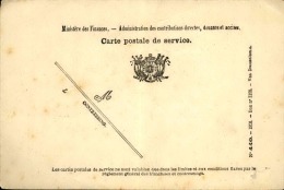 BELGIQUE - Carte En Franchise Du Ministère Des Finances En 1897 - A Voir - L  4219 - Franchigia