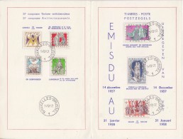 Belgie 1957 Antiteringzegels / Legenden  7w Op Gelegenheidsvelletje Met 1st Dag Afstempeing (F5784) - 1951-1960