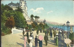 MONTE CARLO , Les Terrasses , 1917 , CPA ANIMEE - Terraces