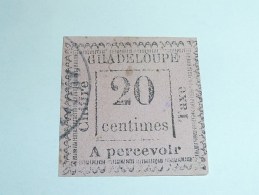 TIMBRE POSTE GUADELOUPE TAXE N°9 - RARE BON ETAT - Portomarken