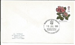 GB OBLITERATION INTERNATIONAL FLOWER SHOW - HAMPTON COURT 1991 - Postmark Collection