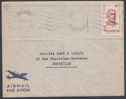 Madagascar 1952, Airmail Cover Tananarive To Marseille W./postmark Tananarive - Poste Aérienne