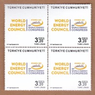 AC - TURKEY STAMP  -  23th WORLD ENERGY CONGRESS MNH BLOCK OF FOUR 09 OCTOBER 2016 - Ongebruikt