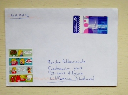 Cover Sent From Netherlands To Lithuania 2001 Rotterdam Bridge Point - Briefe U. Dokumente