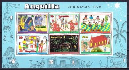 Anguilla 1978 Yvert BF 22, Christmas/ Noël - Miniature Sheet - MNH - Anguilla (1968-...)