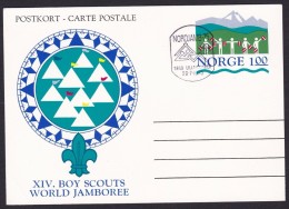 Norway Postcard, Boy Scouts World Jamboree 1975 (ft117) - Postal Stationery