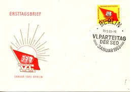 RDA. N°648 De 1963 Sur Enveloppe 1er Jour. Marx/Parti Socialiste. - Karl Marx