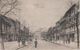 Delcampe - AK Tilsit Sowetsk Hohestrasse Hohe Strasse Gasthof Hotel Strassenbahn Strecke Bei Memel Klaipeda Königsberg Kaliningrad - Ostpreussen