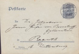 Germany Deutsches Reich Postal Stationery Ganzsache Germania WITTENBURG Mecklenburg 1906 BAYREUTH (2 Scans) - Tarjetas