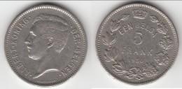 **** BELGIQUE - BELGIUM - BELGIE - 5 FRANK 1930 - EEN BELGA 1930 - ALBERT KONING DER BELGEN **** EN ACHAT IMMEDIAT - 5 Francs & 1 Belga