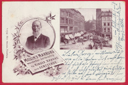 AK HAMBURG - Großer Burstah / Werbung ~ 1900 - Mitte