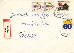 K9188 - Czechoslovakia (1979) 349 54 Lestkov (R-letter) Tariff: 4 Kcs (stamp: 2x 20 H - Shifted Horizontal Perforation!) - Abarten Und Kuriositäten