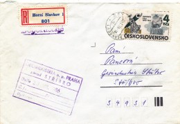 K9192 - Czechoslovakia (1986) 357 31 Horni Slavkov 1 (R-letter) Tariff: 4 Kcs (stamp: Shifted Horizontal Perforation!) - Plaatfouten En Curiosa