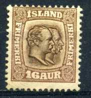ULTRA RARE 16 AUR ISLAND ICELAND CHRISTIAN IX FREDERIK VIII CV-75EURO MINT/NEUF STAMP TIMBRE NO OTHER HERE - Unused Stamps