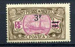 ULTRA RARE 5F SAINT PIERRE ET MIQUELON OVERPRINT 3F MINT/NEUF CV-OVER 350EURO STAMP TIMBRE NO OTHER HERE - Unused Stamps