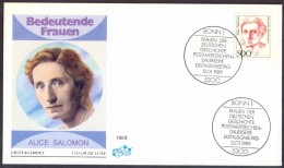 GERMANY - ALICE SALOMON - JEWISH ACTIVIST - FEMINIST - EDUCATOR - FDC - 1989 - Jewish