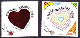 France Autoadhésif ** N°  510,et 511 - Saint Valentin 2011. Coeurs De Maurizio Galante - Unused Stamps