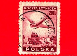 POLONIA - Usato - 1946 - Aereo Sulle Rovine Di Varsavia - Douglas Plane - 20 P. Aerea - Used Stamps