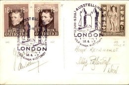AUTRICHE - Oblitération Exposition De Londres Sur Carte Postale En 1947- A Voir - L  4265 - 1945-60 Cartas