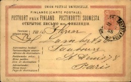 FINLANDE - Entier Postal Pour Paris En 1888 - A Voir - L  4289 - Postal Stationery