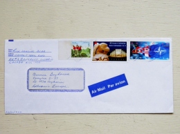 Cover Sent From Canada To Lithuania 2000 Nato Flags Otan Museum Antropology - Storia Postale