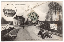 72 - Circuit De La Sarthe 1906 - N°2 - Sortie D´Yvré-l´Evèque, Vers Le Circuit - Chateau Ragoterie - Ed. J. Bouveret - Rallyes