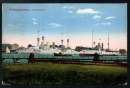5542 - Alte Ansichtskarte - Wilhelmshaven Kriegshafen - Kriegsschiffe Gel 1918 - Ottmar Zieher - Wilhelmshaven