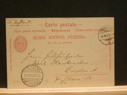 63/355   PC   SUISSE 1901   POUR DRESDEN - Postwaardestukken