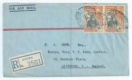 Gold Coast 1943 Accra Registered Cover (SN 2122) - Gold Coast (...-1957)