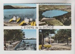 CPSM CABRIERES D'AIGUES, LA MOTTE D'AIGUES (Vaucluse) - L'ETANG DE LA BONDE : 4 Vues - Cabrieres D'Aigues