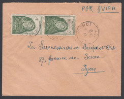 French West Africa 1951, Airmail Cover Kandi To Lyon W./postmark Kandi - Covers & Documents