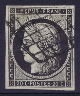 France   Yv 3  Cachet Grille - 1849-1850 Ceres
