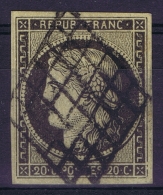 France   Yv 3 B  Chamois  Cachet Grille - 1849-1850 Ceres